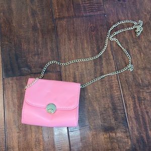 Pink cross body bag